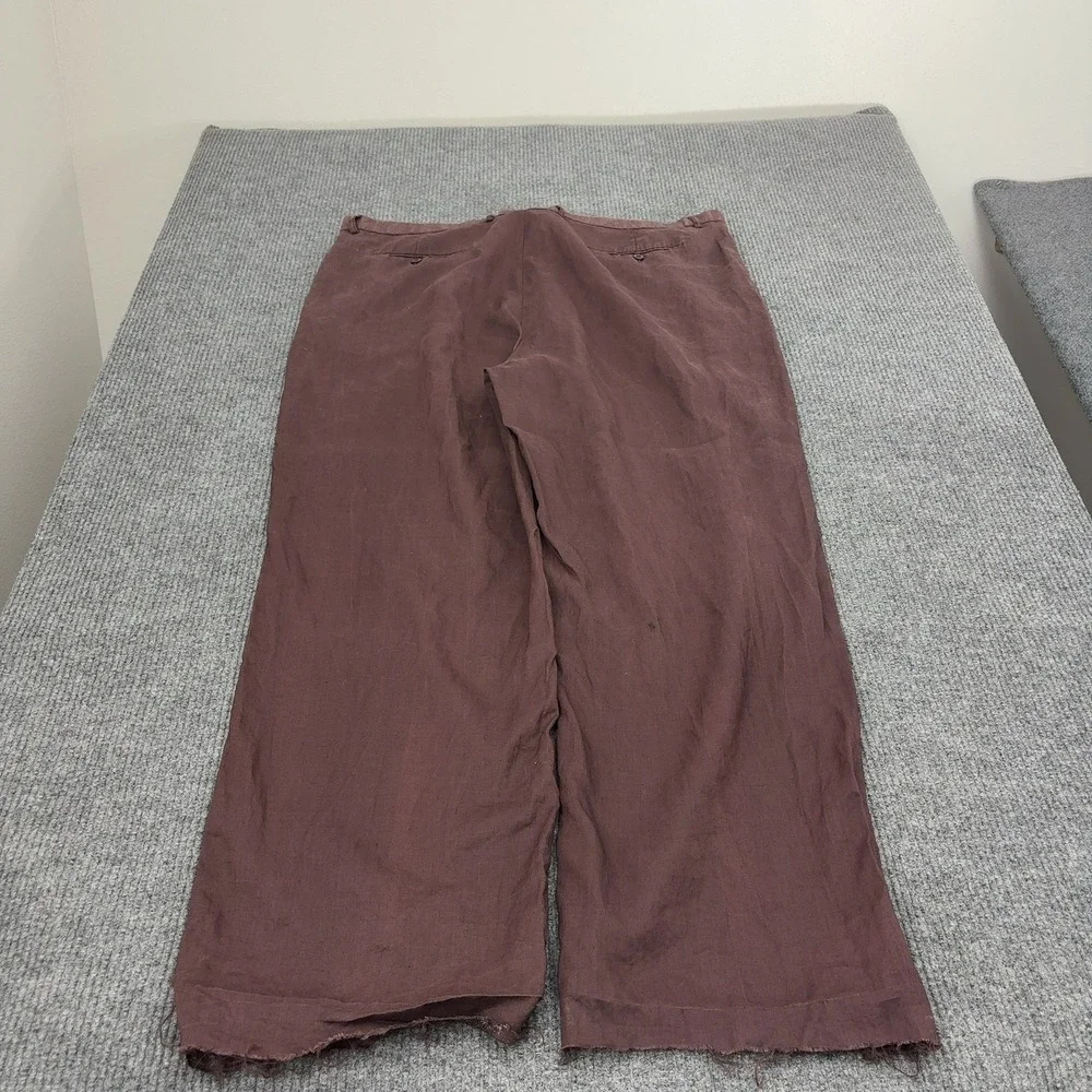 Mojito Collection Pants Mens 48 Brown Linen Pleated Casual Tropical Summer Beach